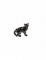 Panthère en résine noire 6 cm déco thème jungle