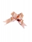 2 nœuds à tirer rose gold métallisés 15 cm pour cadeaux