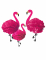 3 décorations à suspendre en papier flamants roses 49 cm thème tropical