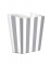 5 boites à popcorn en carton rayées argent et blanc 9 x 13 cm pour soirée cinéma