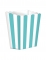 5 boites à popcorn en carton rayées menthe et blanc 9 x 13 cm pour fête
