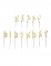 13 bougies lettres happy birthday or 4 cm pour gâteau