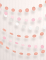 6 guirlandes en papier rose gold 2,13 m à ronds