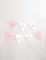 Guirlande fanion personnalisable en papier rose gold 4,5 m avec autocollants