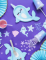 Vue de dessus des accessoires de la guirlande à monter soi-même licorne des mers