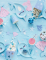 Vue d ensemble de la décoration du gobelet en carton licorne des mers