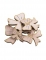 12 nœuds en bois paillettes or 9, 6,5 et 4 cm décoration noël