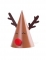 8 chapeaux en carton Rudolph pompon rouge 11 x 17 cm pour Noël