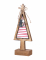 Sapin sur socle bois lumineux 27 cm décoration Noël