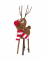 Figurine en laine bouillie renne Rudolph 22 cm au nez rouge