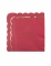16 serviettes festonnées en papier rouges et dorées 33 x 33 cm pour Noël