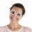 Paire ronde rayée rouge et blanche portée des 8 lunettes en carton rigolotes Sweety Xmas pour Noël