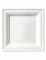 25 petites assiettes carrées fibre de canne 15 x 15 cm blanches compostables