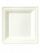 25 Assiettes carrées fibre de canne 20 x 20 cm blanches compostables
