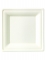 10 assiettes carrées fibre de canne 26 x 26 cm blanches compostables