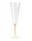 10 flûtes à champagne pied ivoire 150 ml en plastique