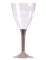 10 verres à vin pied gris 160 ml en plastique
