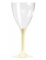10 verres à vin pied ivoire 160 ml en plastique