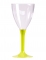 10 verres à vin pied vert anis 160 ml pour fête fluo