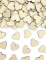 50 confettis en bois cœurs naturels 2 x 2 cm pour mariage