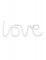 Décoration lumineuse néon led love blanc 34,5 x 13 cm à piles