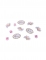 100 confettis aquarelle et amour dorure de 2 à 4,5 cm mariage romantique