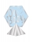Centre de table en carton oh baby bleu et argenté 29 x 26 cm pour baby shower