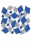 Confettis de table losanges bleu et argent pailletés 42 g assortis