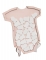 Livre d'or cadre body rose 24 pièces 25 x 24 cm en bois baby shower