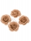 4 roses en jute 5 cm pour mariage champêtre