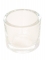 Bougeoir en verre rond transparent pour bougie chauffe-plat