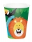 8 gobelets en carton jungle safari 260 ml pour anniversaire