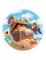 8 petites assiettes en carton trésor de pirate 18 cm pour anniversaire
