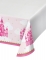 Nappe en plastique château de princesse 122 x 223 cm rose et or