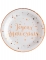 10 assiettes carton joyeux anniversaire rose gold 22,5 cm blanches à étoiles