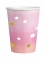 8 gobelets en carton oh baby rose et or 250 ml pour baby shower