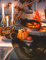 Mise en scène festive de la citrouille en résine d Halloween