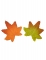 20 feuilles d'automne 5,5 cm jaunes vertes et oranges