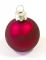 2 marque-places boule de Noël rouge 4 cm avec anneau porte-nom