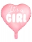 Ballon aluminium cœur rose it's a girl 45 cm pour baby shower