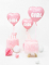 Mise en scène de fête du ballon aluminium cœur it s a girl pour baby shower