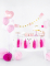 Vue d ensemble de la décoration avec le ballon aluminium cœur it s a girl pour baby shower