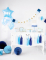 Mise en situation du ballon aluminium étoile it s a boy pour baby shower bleu