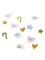 100 confettis fille ou garçon rose bleu et or pour gender reveal