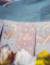 Détail de l inscription dorée de la guirlande 11 fanions fille ou garçon pour gender reveal