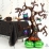 Mise en situation du ballon aluminium géant Airloonz arbre d Halloween