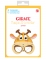 Masque 3d à monter en carton girafe 16 x 23 cm en mousse