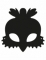 Silhouette de l un des modèles du masque plat à gratter en carton oiseaux