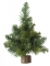 Sapin de table vert sur rondin 25 cm décoratif naturel