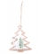 Suspension en bois sapin et paysage 11 cm coloris aléatoire avec cerf